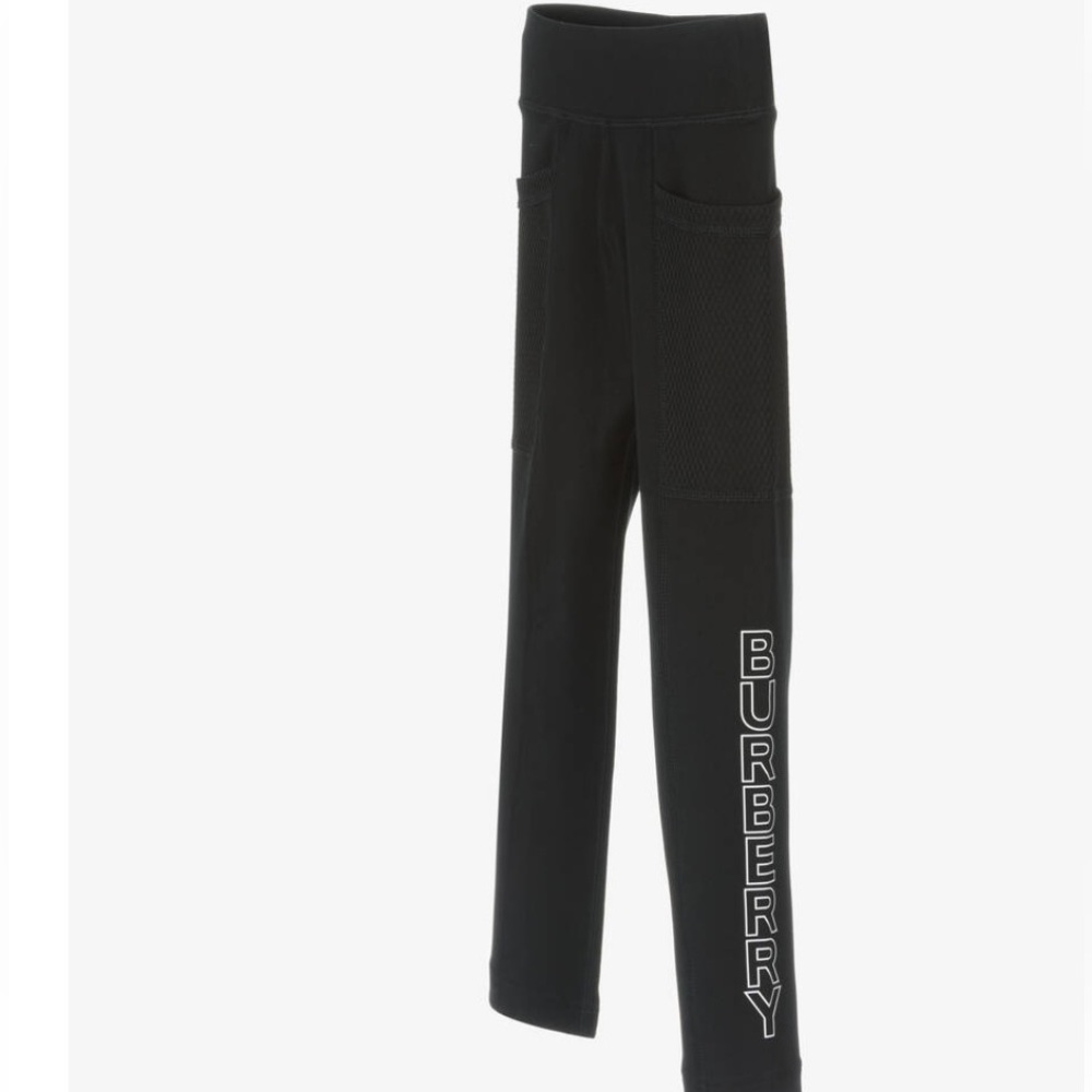 Burberry Isabella Girls Black Logo Leggings